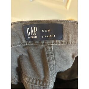 GAP Charcoal Denim Straight Jeans